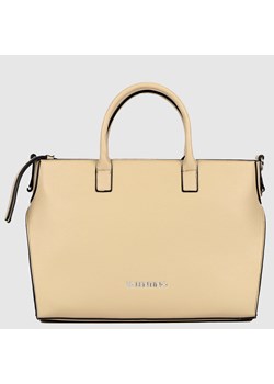 VALENTINO BAGS - Duża beżowa torebka HAGGIS ze sklepu outfit.pl w kategorii Torby Shopper bag - zdjęcie 145132225