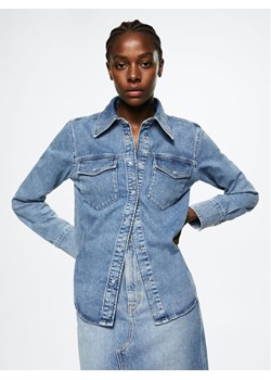 Mango Koszula jeansowa Philippa 37075956 Niebieski Regular Fit ze sklepu MODIVO w kategorii Koszule damskie - zdjęcie 145146698