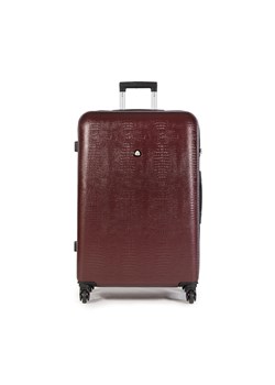 Średnia Twarda Walizka Semi Line - T5520-5 Bordowy ze sklepu eobuwie.pl w kategorii Walizki - zdjęcie 145155355