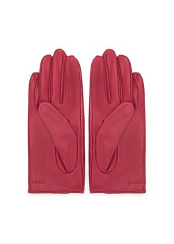 Damskie rękawiczki samochodowe ze skóry lizard czerwone ze sklepu WITTCHEN w kategorii Rękawiczki damskie - zdjęcie 145161899