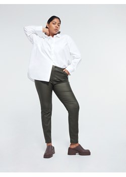 Reserved - Woskowane spodnie slim - Khaki ze sklepu Reserved w kategorii Spodnie damskie - zdjęcie 145184065