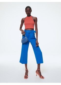 Reserved - Spodnie z paskiem - Niebieski ze sklepu Reserved w kategorii Spodnie damskie - zdjęcie 145192757