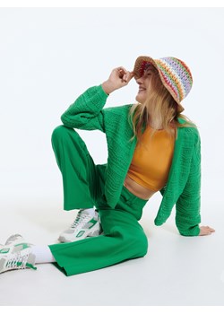 Reserved - Ażurowy kardigan - Zielony ze sklepu Reserved w kategorii Swetry damskie - zdjęcie 145216519