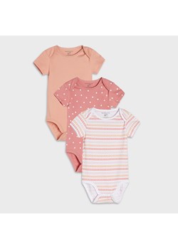 Sinsay - Body 3 pack - Różowy ze sklepu Sinsay w kategorii Odzież dla niemowląt - zdjęcie 145223455