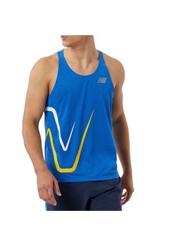 Koszulka New Balance MT21276CH1 - niebieska ze sklepu streetstyle24.pl w kategorii T-shirty męskie - zdjęcie 145242777