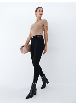 Mohito - Spodnie skinny z zamkami - Czarny ze sklepu Mohito w kategorii Spodnie damskie - zdjęcie 145263225
