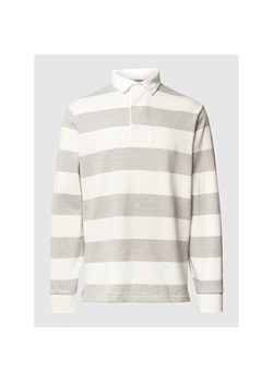 Bluza z kołnierzykiem polo i wzorem w paski ze sklepu Peek&Cloppenburg  w kategorii Bluzy męskie - zdjęcie 145314685