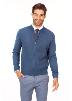 Sweter męski zapinany na zamek jeans ze sklepu Lanieri.pl w kategorii Swetry męskie - zdjęcie 145402467