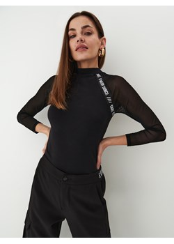 Mohito - Bawełniana bluzka ze stójką - Czarny ze sklepu Mohito w kategorii Bluzki damskie - zdjęcie 145427076