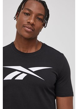 Reebok t-shirt bawełniany kolor czarny z nadrukiem HD4000.100052762 ze sklepu ANSWEAR.com w kategorii T-shirty męskie - zdjęcie 145446217