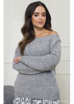 Klasyczny sweter oversize w kolorze szarym Mirra, Kolor szary, Rozmiar Oversize, KAMEA ze sklepu Primodo w kategorii Swetry damskie - zdjęcie 145466408