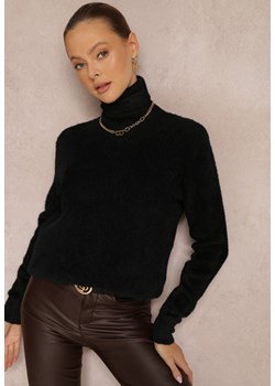 Czarny Golf Wełniany Długi Lezura ze sklepu Renee odzież w kategorii Swetry damskie - zdjęcie 145796177