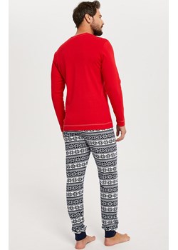 Świąteczna piżama męska z długim rękawem i długimi nogawkami Arktyka, Kolor czerwono-granatowy, Rozmiar S, Italian Fashion ze sklepu Intymna w kategorii Piżamy męskie - zdjęcie 145796366