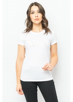 t-shirt damski armani exchange 6lyt16 yj5uz biały ze sklepu Royal Shop w kategorii Bluzki damskie - zdjęcie 145838115