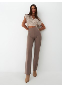 Mohito - Szerokie spodnie z dzianiny - Brązowy ze sklepu Mohito w kategorii Spodnie damskie - zdjęcie 145852047