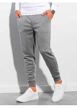 Spodnie męskie dresowe joggery P991 - grafitowe ze sklepu ombre w kategorii Spodnie męskie - zdjęcie 145977857