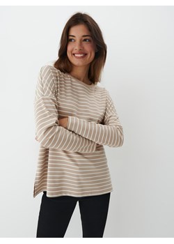 Mohito - Beżowa bluzka w paski - Beżowy ze sklepu Mohito w kategorii Bluzki damskie - zdjęcie 145993318