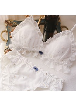 Komplet bielizny koronkowej z błyszczącymi akcentami - Różowy / S/M ze sklepu Valetta.pl w kategorii Komplety bielizny damskiej - zdjęcie 146016268