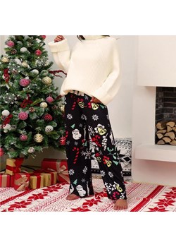 Spodnie do spania w świąteczne wzory - Granatowy / S ze sklepu Valetta.pl w kategorii Piżamy damskie - zdjęcie 146017218