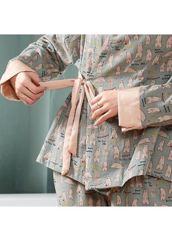 Piżama damska z długimi spodniami - Zielony / M ze sklepu Valetta.pl w kategorii Piżamy damskie - zdjęcie 146017359