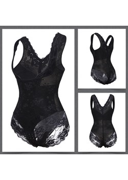Koronkowe body wyszczuplające - Czarny / S ze sklepu Valetta.pl w kategorii Body damskie - zdjęcie 146017517
