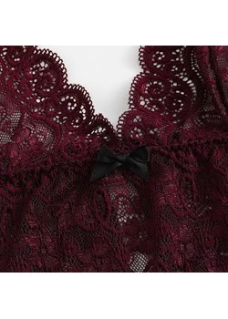 Koronkowa piżama damska - Burgundowy / S ze sklepu Valetta.pl w kategorii Piżamy damskie - zdjęcie 146021849