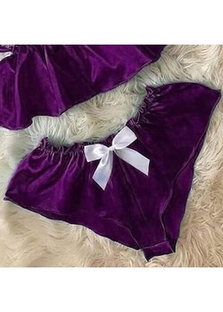 Piżama damska z krótkimi szortami - Niebieski / S ze sklepu Valetta.pl w kategorii Piżamy damskie - zdjęcie 146022067
