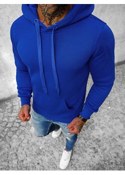 Bluza męska z kapturem kobaltowa OZONEE JS/2009Z ze sklepu ozonee.pl w kategorii Bluzy męskie - zdjęcie 146028565