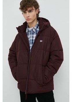 Lee kurtka męska kolor bordowy zimowa ze sklepu ANSWEAR.com w kategorii Kurtki męskie - zdjęcie 146110356