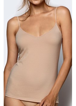 Koszulka damska na wąskich ramiączkach BLV-197, Kolor beżowy, Rozmiar XL, ATLANTIC ze sklepu Intymna w kategorii Podkoszulki i halki - zdjęcie 146111119