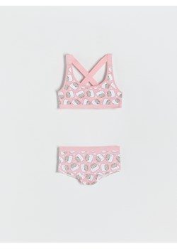 Reserved - Zestaw top i majtki Pusheen - różowy ze sklepu Reserved w kategorii Bielizna dziecięca - zdjęcie 146159595