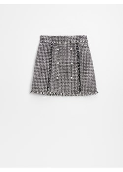 Dopasowana spódnica tweedowa - Czarny ze sklepu House w kategorii Spódnice - zdjęcie 146235895