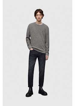 AllSaints sweter wełniany IVAR MERINO CREW kolor szary MK034P ze sklepu ANSWEAR.com w kategorii Swetry męskie - zdjęcie 146269466