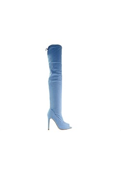 Niebieskie kozaki za kolano jeansowe ze sklepu Kokietki w kategorii Kozaki damskie - zdjęcie 146271618