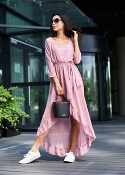 Sukienka Maxi Cavali Kolor Puder ze sklepu Ligari w kategorii Sukienki - zdjęcie 146311919