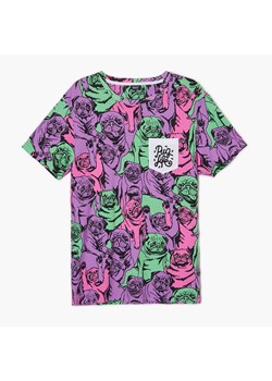 Cropp - Koszulka z nadrukiem all over - Fioletowy ze sklepu Cropp w kategorii T-shirty męskie - zdjęcie 146331929