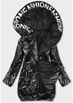 Pikowana kurtka z kapturem czarna (B8082-1) ze sklepu goodlookin.pl w kategorii Kurtki damskie - zdjęcie 146333896