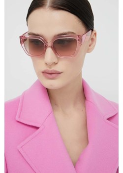 Armani Exchange okulary przeciwsłoneczne damskie kolor różowy ze sklepu ANSWEAR.com w kategorii Okulary przeciwsłoneczne damskie - zdjęcie 146346667