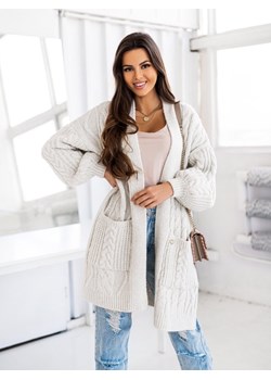 Sweter Aurella Kremowy ze sklepu Lisa Mayo w kategorii Swetry damskie - zdjęcie 146365418