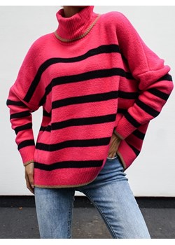 Sweter Samir Amarantowy ze sklepu Lisa Mayo w kategorii Swetry damskie - zdjęcie 146365885