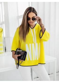 Sweter NML Black Żółty ze sklepu Lisa Mayo w kategorii Swetry damskie - zdjęcie 146368498