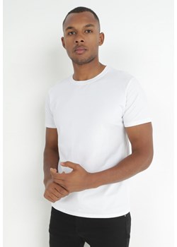 Biała Koszulka Bawełniana z Krótkim Rękawem Narli ze sklepu Born2be Odzież w kategorii T-shirty męskie - zdjęcie 146394658