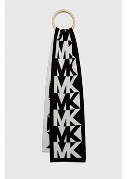 Michael Kors szalik damski kolor czarny wzorzysty ze sklepu ANSWEAR.com w kategorii Szaliki i chusty damskie - zdjęcie 146396698