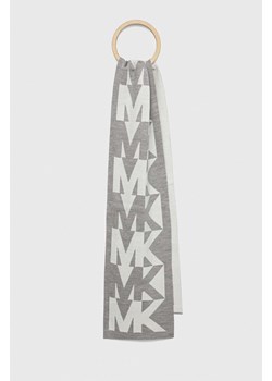 Michael Kors szalik damski kolor szary wzorzysty ze sklepu ANSWEAR.com w kategorii Szaliki i chusty damskie - zdjęcie 146408019