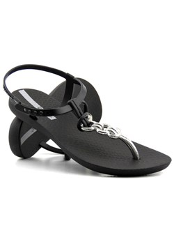 Gumowe sandały damskie typu japonki - IPANEMA 83183, czarne ze sklepu ulubioneobuwie w kategorii Sandały damskie - zdjęcie 146409336