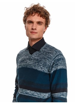 Sweter z dekoltem w serek ze sklepu Top Secret w kategorii Swetry męskie - zdjęcie 146420496