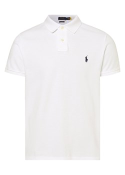 Polo Ralph Lauren Męska koszulka polo Mężczyźni Bawełna biały jednolity ze sklepu vangraaf w kategorii T-shirty męskie - zdjęcie 146514686