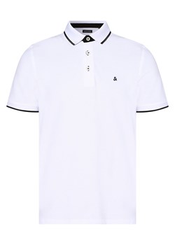 Jack & Jones Męska koszulka polo Mężczyźni Bawełna biały jednolity ze sklepu vangraaf w kategorii T-shirty męskie - zdjęcie 146514926