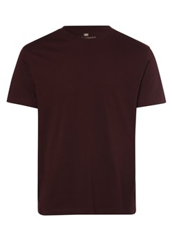 Nils Sundström T-shirt męski Mężczyźni Bawełna bordowy jednolity ze sklepu vangraaf w kategorii T-shirty męskie - zdjęcie 146514988