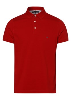 Tommy Hilfiger Męska koszulka polo Mężczyźni Bawełna czerwony jednolity ze sklepu vangraaf w kategorii T-shirty męskie - zdjęcie 146515016